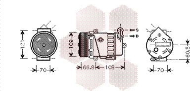 Van Wezel 3700K389 - Kompressori, ilmastointilaite inparts.fi