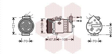 Van Wezel 3700K377 - Kompressori, ilmastointilaite inparts.fi