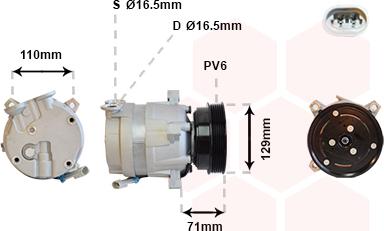 Van Wezel 3700K276 - Kompressori, ilmastointilaite inparts.fi