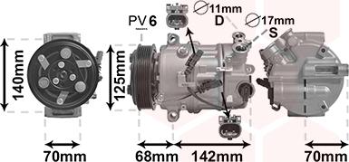 Van Wezel 3701K702 - Kompressori, ilmastointilaite inparts.fi