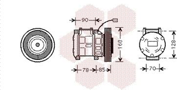 Van Wezel 2500K019 - Kompressori, ilmastointilaite inparts.fi