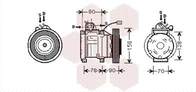 Van Wezel 2500K181 - Kompressori, ilmastointilaite inparts.fi