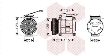 Van Wezel 2100K032 - Kompressori, ilmastointilaite inparts.fi