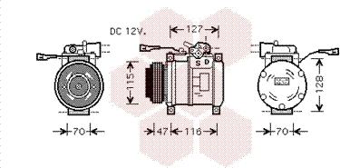 Van Wezel 2800K076 - Kompressori, ilmastointilaite inparts.fi