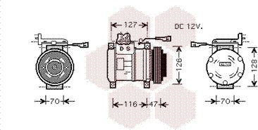 Van Wezel 2800K077 - Kompressori, ilmastointilaite inparts.fi