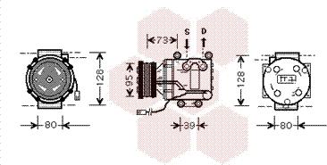 Van Wezel 2700K170 - Kompressori, ilmastointilaite inparts.fi