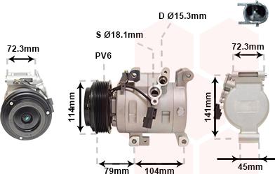 Van Wezel 2701K702 - Kompressori, ilmastointilaite inparts.fi