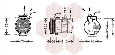 Van Wezel 7400K040 - Kompressori, ilmastointilaite inparts.fi