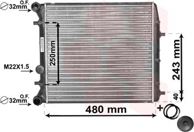 Van Wezel 76002005 - Jäähdytin,moottorin jäähdytys inparts.fi