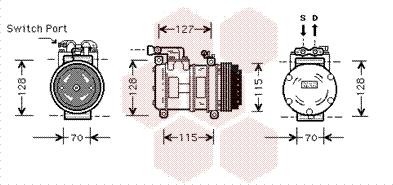 Van Wezel 7700K031 - Kompressori, ilmastointilaite inparts.fi