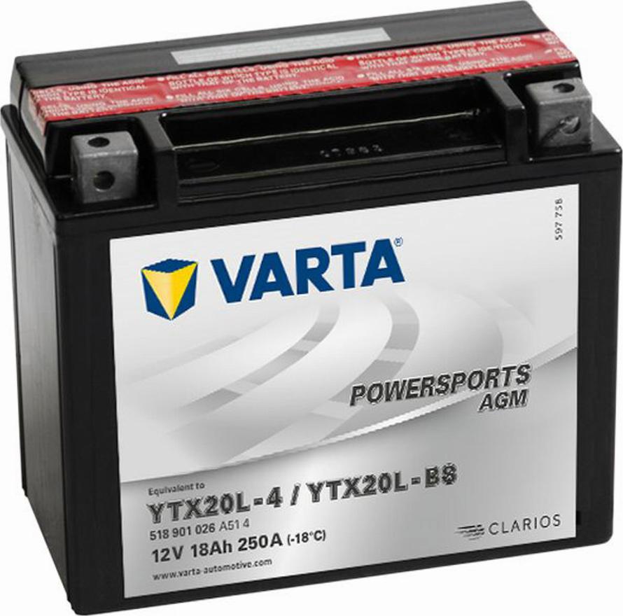 Varta 518901026 - Käynnistysakku inparts.fi