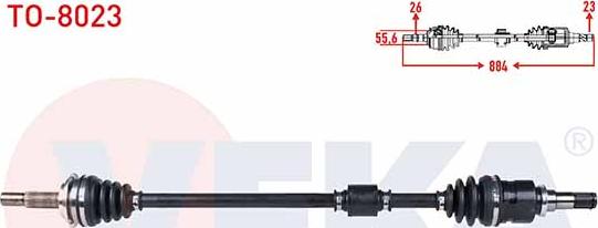 Veka TO-8023 - Vetoakseli inparts.fi