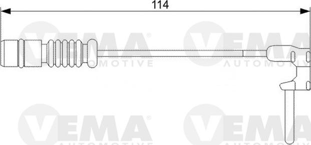 VEMA 117463 - Kulumisenilmaisin, jarrupala inparts.fi