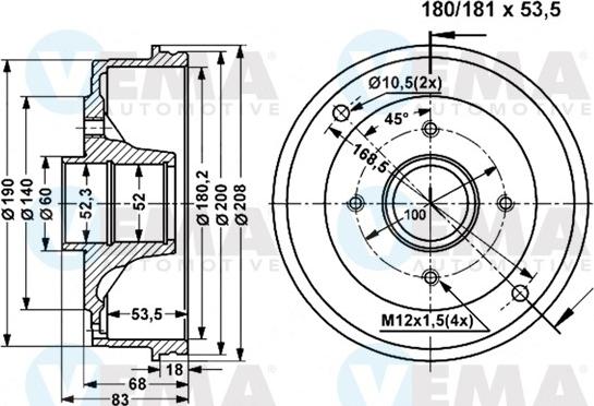 VEMA 801311 - Jarrurumpu inparts.fi