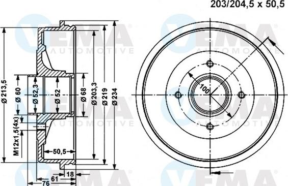 VEMA 801218 - Jarrurumpu inparts.fi