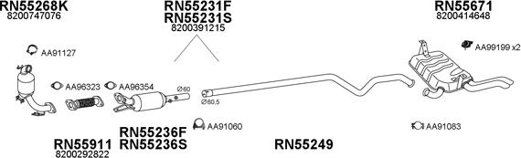 Veneporte 550540 - Pakoputkisto inparts.fi