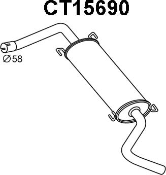 Veneporte CT15690 - Takaäänenvaimentaja inparts.fi