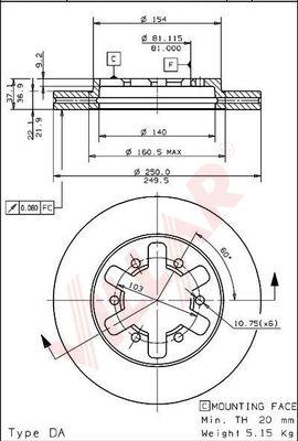 HELLA 8DD 355 106-331 - Jarrulevy inparts.fi