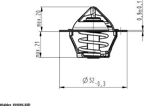 WAHLER 41080688D - Termostaatti, jäähdytysneste inparts.fi