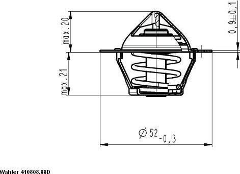 WAHLER 41080888D - Termostaatti, jäähdytysneste inparts.fi