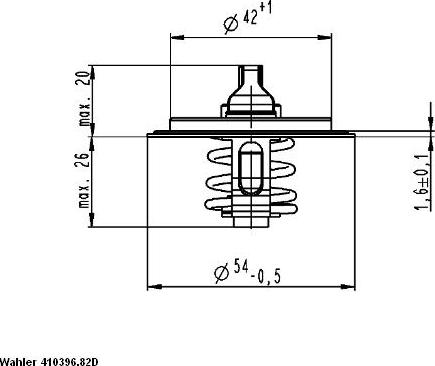 WAHLER 410396.82D - Termostaatti, jäähdytysneste inparts.fi