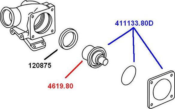 WAHLER 411133.80D - Termostaatti, jäähdytysneste inparts.fi