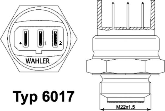 WAHLER 6017.95D - Lämpökytkin, jäähdyttimen puhallin inparts.fi