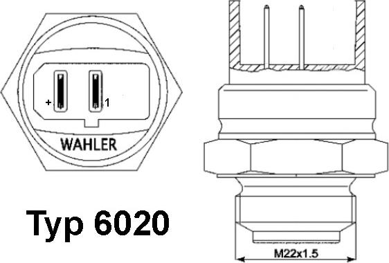WAHLER 602095D - Lämpökytkin, jäähdyttimen puhallin inparts.fi