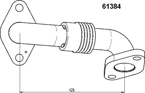 WAHLER 61384D - Putki, EGR-venttiili inparts.fi