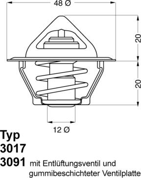 WAHLER 3017.87D2 - Termostaatti, jäähdytysneste inparts.fi