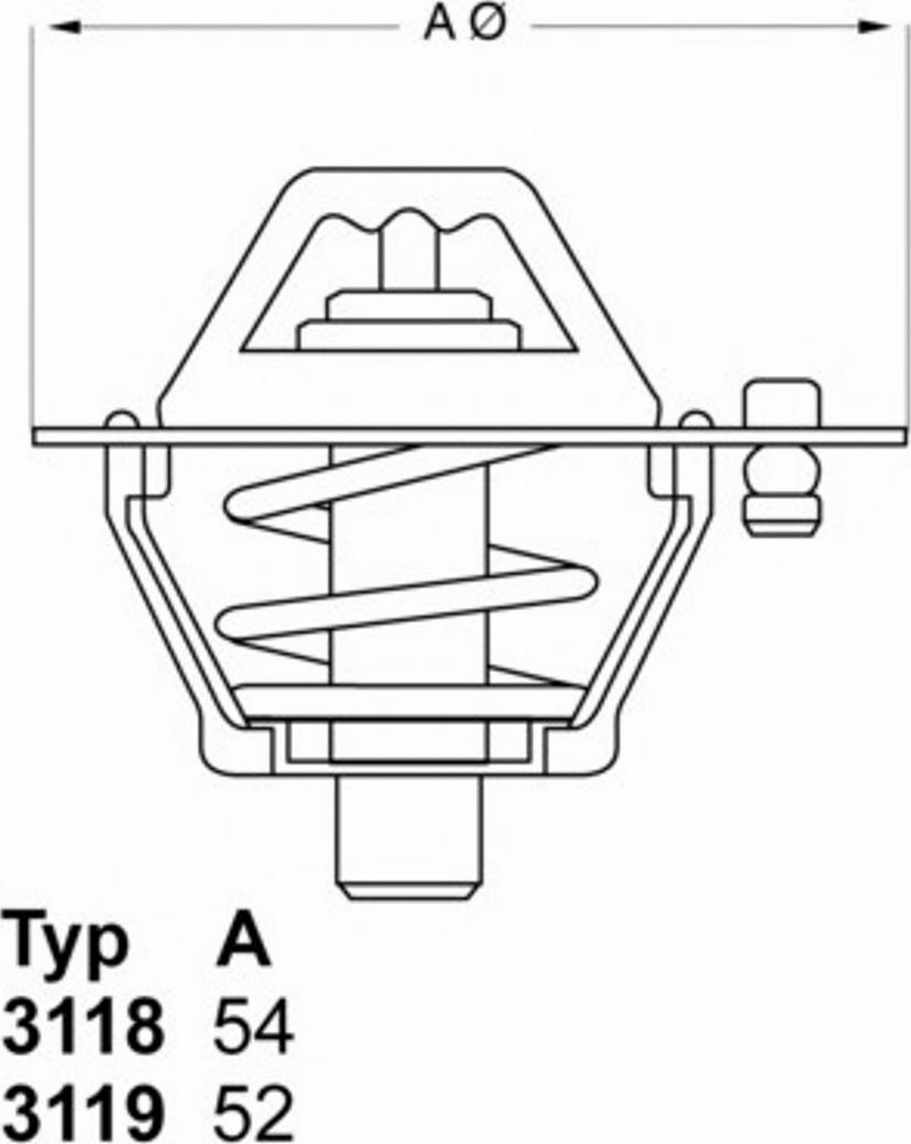 WAHLER 311888 - Termostaatti, jäähdytysneste inparts.fi