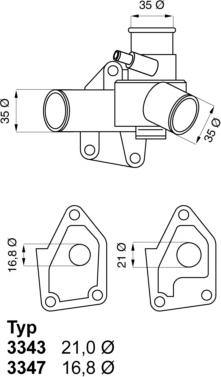 WAHLER 3343.80D - Termostaatti, jäähdytysneste inparts.fi