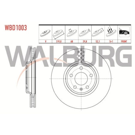 Walburg WBD1003 - Jarrulevy inparts.fi