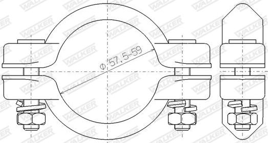 Walker 86019 - Putkenliitin, pakoputkisto inparts.fi