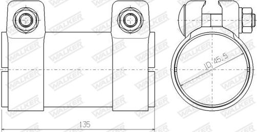 Walker 86145 - Putkenliitin, pakoputkisto inparts.fi