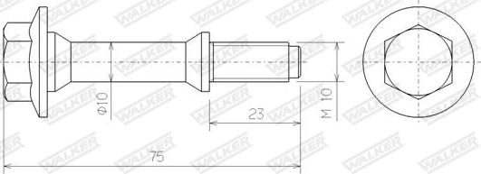 Walker 83170 - Ruuvi, pakoputkisto inparts.fi