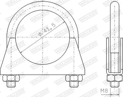 Walker 82306 - Putkenliitin, pakoputkisto inparts.fi