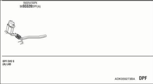 Walker ADK059273BA - Pakoputkisto inparts.fi