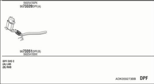 Walker ADK059273BB - Pakoputkisto inparts.fi