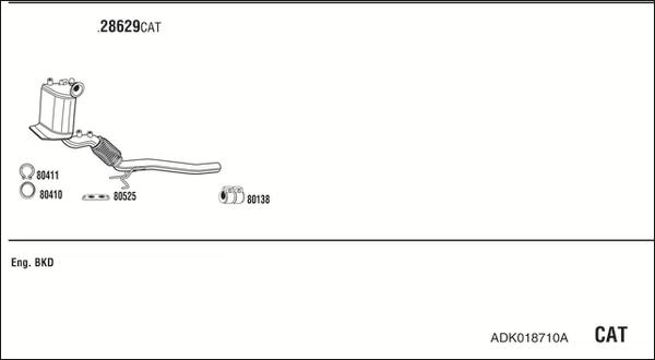 Walker ADK018710A - Pakoputkisto inparts.fi