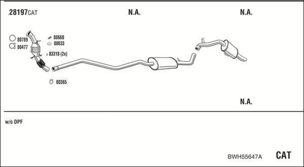 Walker BWH55647A - Pakoputkisto inparts.fi