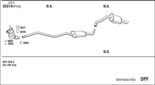 Walker BWH55647BA - Pakoputkisto inparts.fi