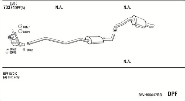 Walker BWH55647BB - Pakoputkisto inparts.fi