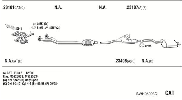 Walker BWH05093C - Pakoputkisto inparts.fi