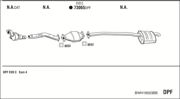 Walker BWH19023BB - Pakoputkisto inparts.fi