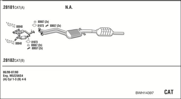 Walker BWH14397 - Pakoputkisto inparts.fi