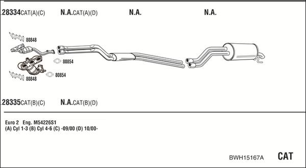 Walker BWH15167A - Pakoputkisto inparts.fi