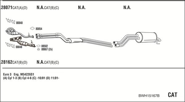 Walker BWH15167B - Pakoputkisto inparts.fi