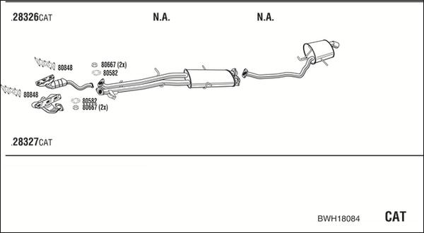 Walker BWH18084 - Pakoputkisto inparts.fi