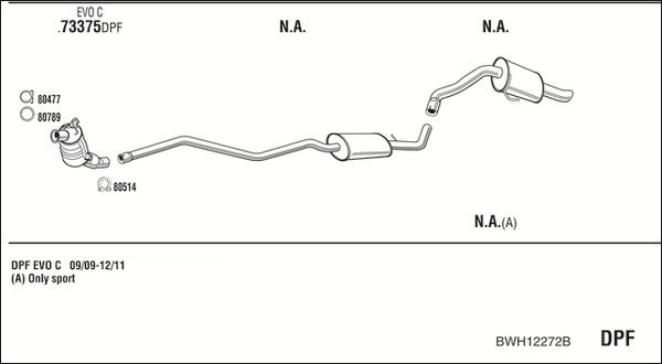 Walker BWH12272B - Pakoputkisto inparts.fi